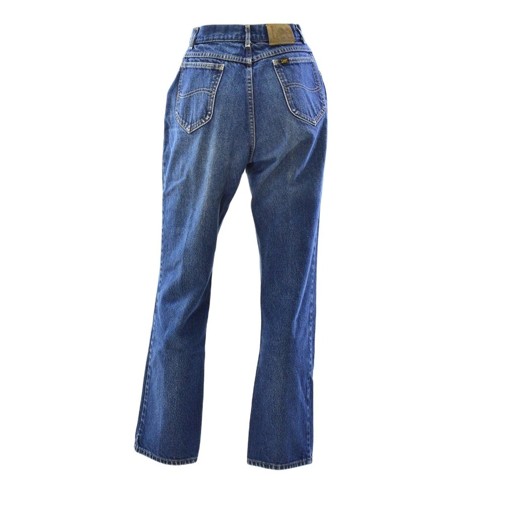 80s Vintage Lee Western Bootcut Jeans Womens 16 Blue High Rise Denim USA - Picture 4 of 4